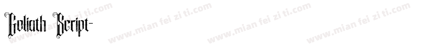 Goliath Script字体转换
